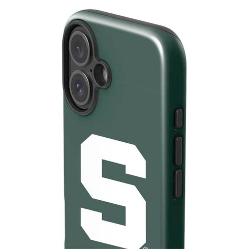 Michigan State University Spartans S iPhone 16 Plus Impact Case